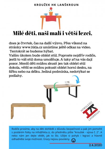 Nemůžeme lézt na kroužku - výzva č. 2